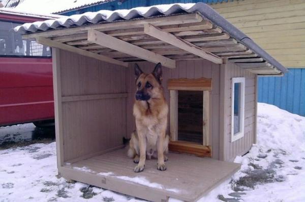 Теплая будка для собаки