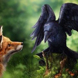 Сказка о лисе - Дикая утка, лиса и ворон - с картинками читать онлайн