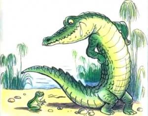 Сказка о знаменитом крокодиле и лягушонке - с картинками - читать онлайн
