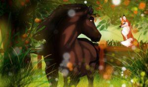 Сказка о лисе - Лис и лошадь - с картинками читать онлайн