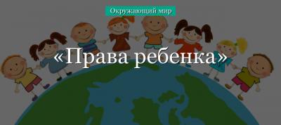 Права ребенка – принципы декларации (4 класс, окружающий мир) в кратком изложении