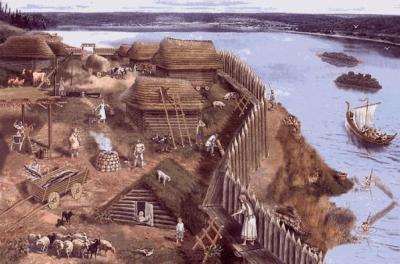 Древние поселения у рек
